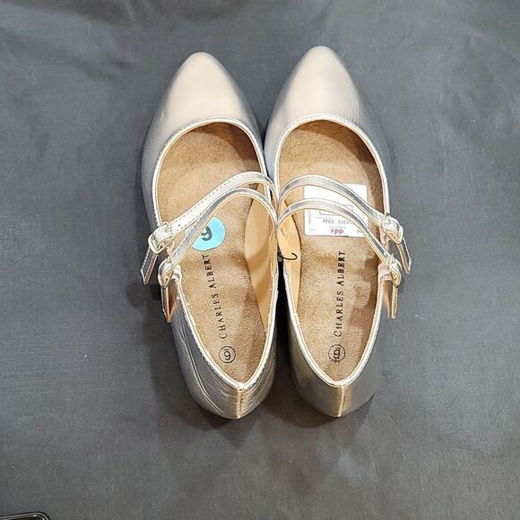 BRAND NEW CHARLES ALBERT DOUBLE ADJUSTABLE BUCKLE STRAP FLAT SHOE - Picture 8 of 15